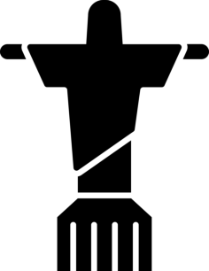 Brazil Sculpture Of Christ The Redeemer Sketch Drawing Svg, Free Vectors File